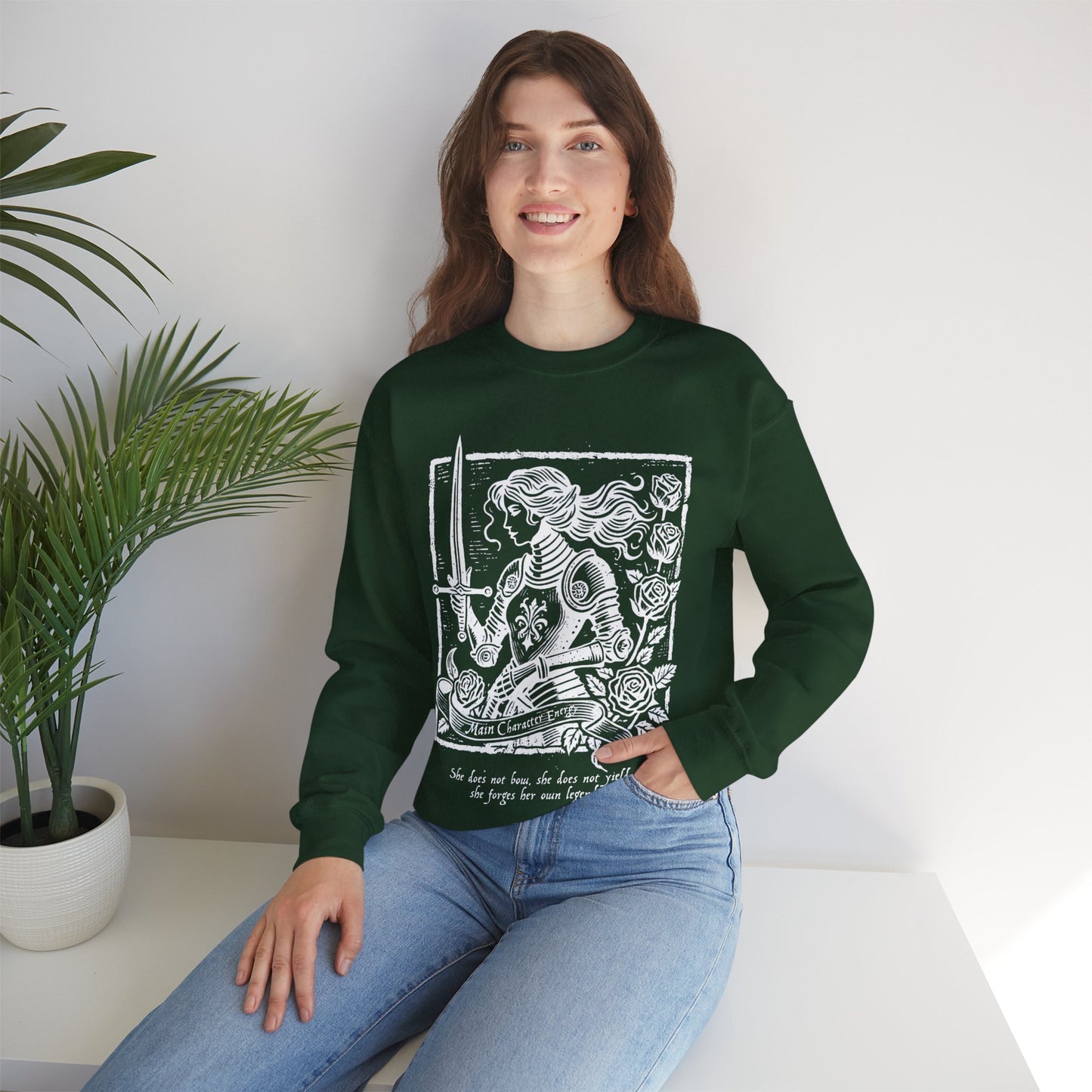 Main Character Lady Night Light Print Unisex Sweat