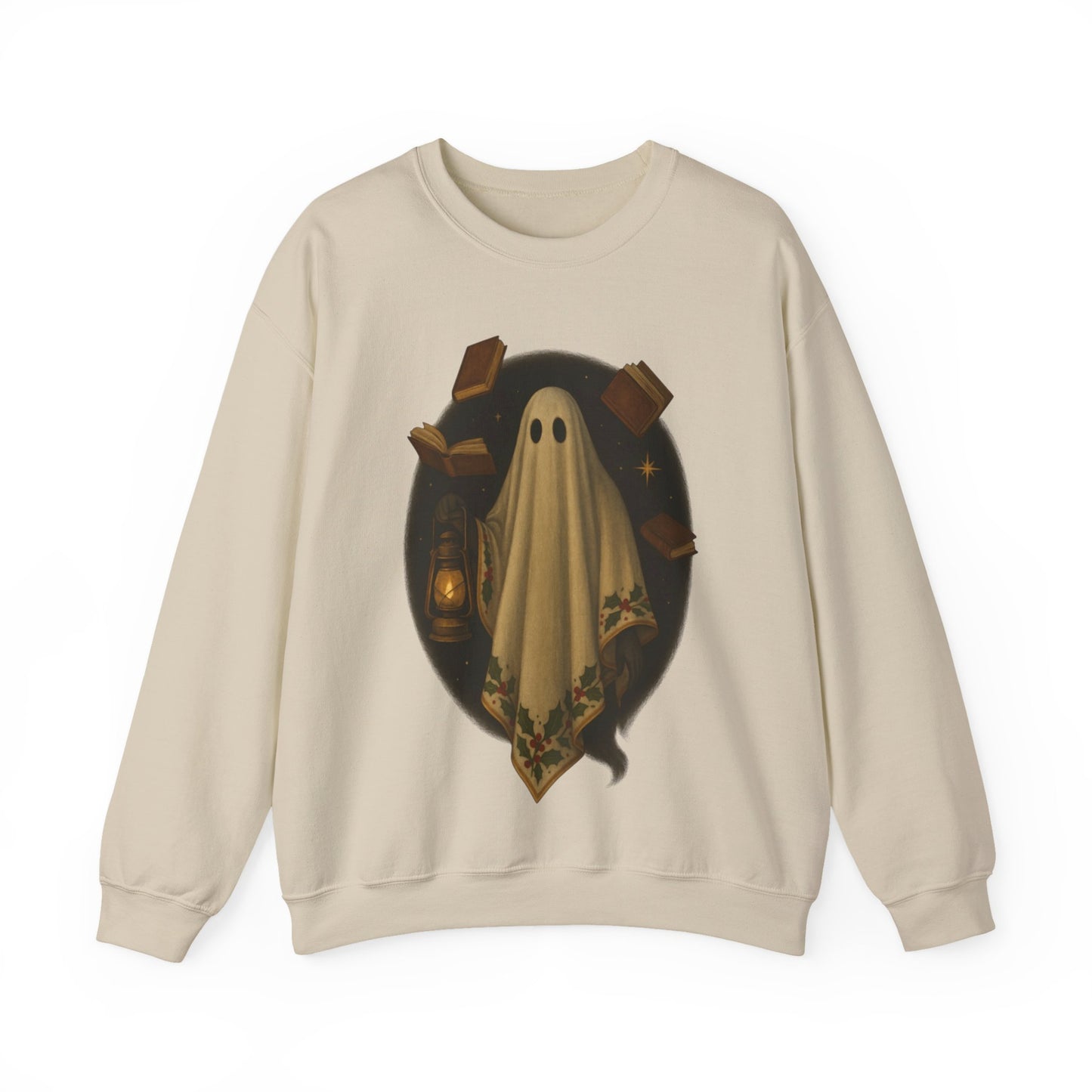 Ghosts of Christmas Books Crewneck Sweatshirt