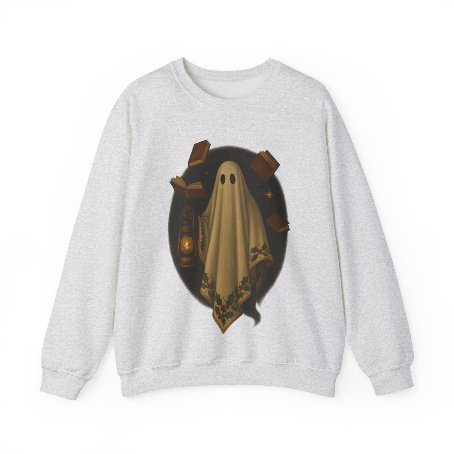 Ghosts of Christmas Books Crewneck Sweatshirt