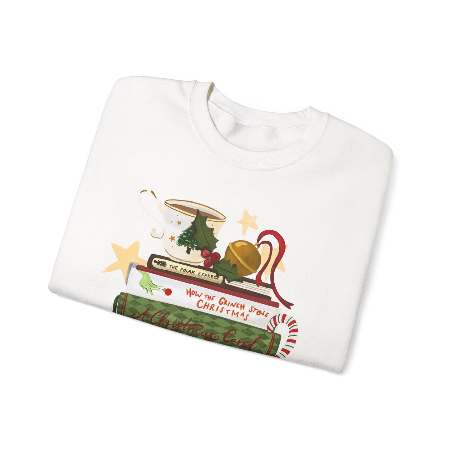 Festive Tales Bookstack Crewneck Sweatshirt