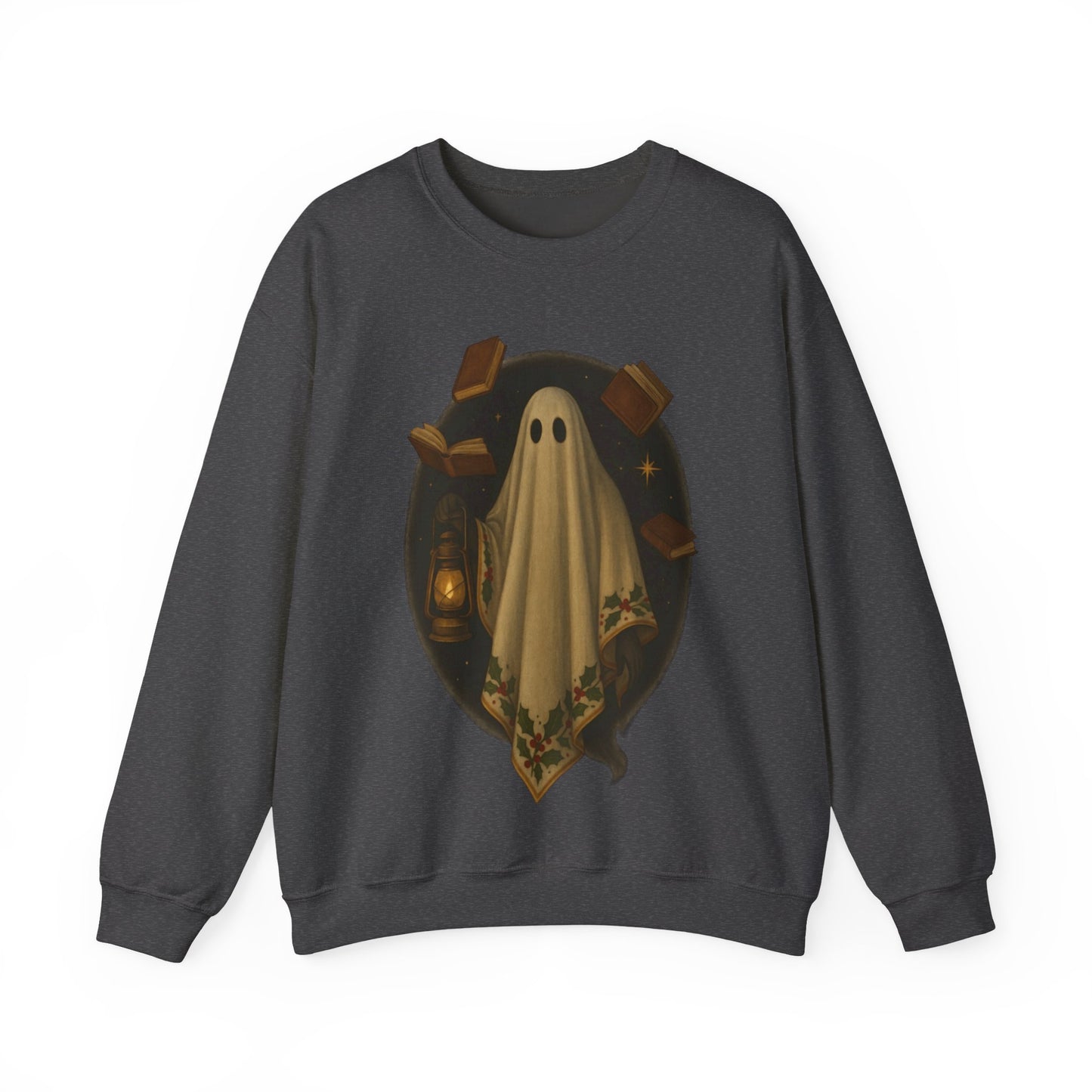 Ghosts of Christmas Books Crewneck Sweatshirt