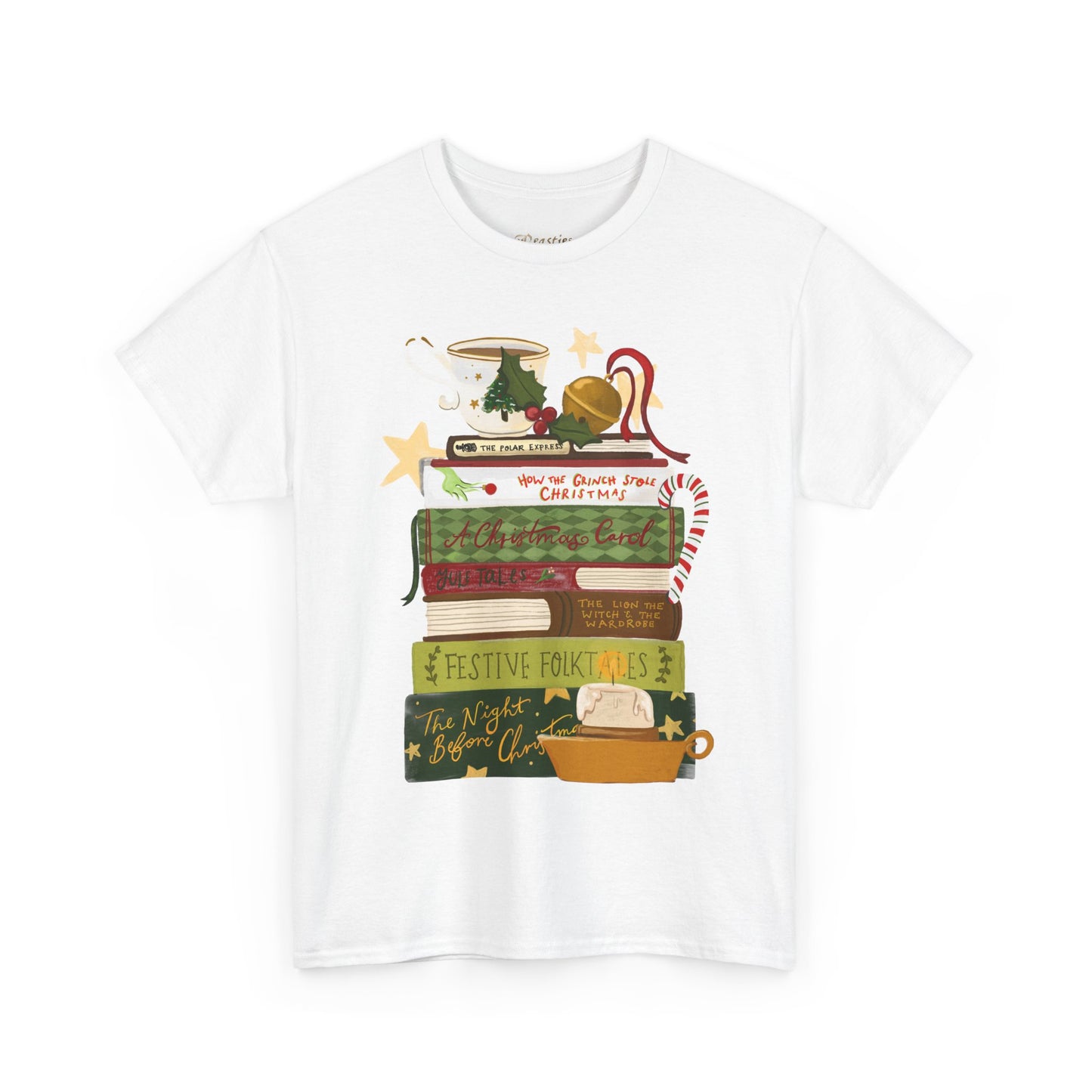 Festive Tales Book Stack T-Shirt
