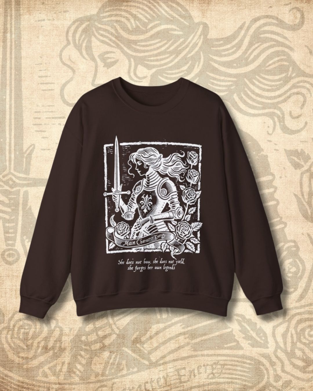 Main Character Lady Night Light Print Unisex Sweat