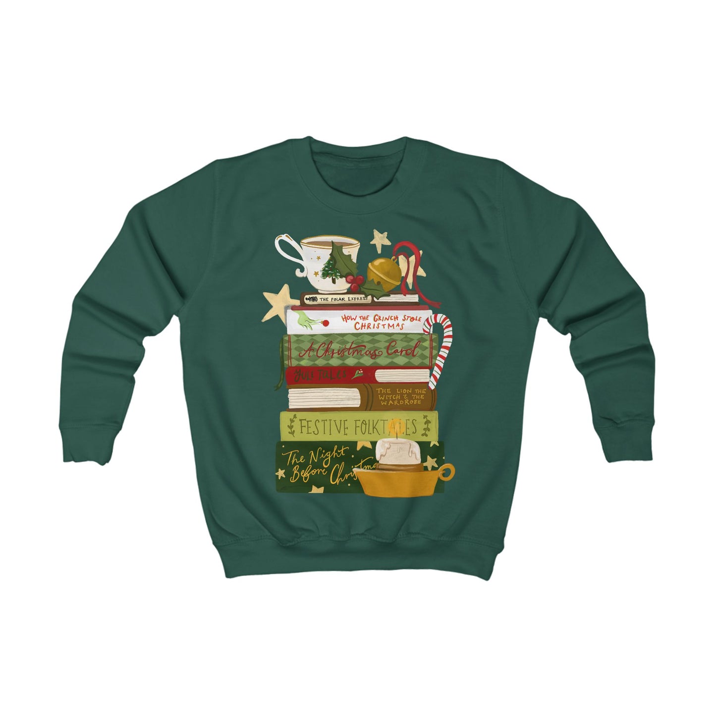 Kids Festive Tales Book Stack Sweatshirt