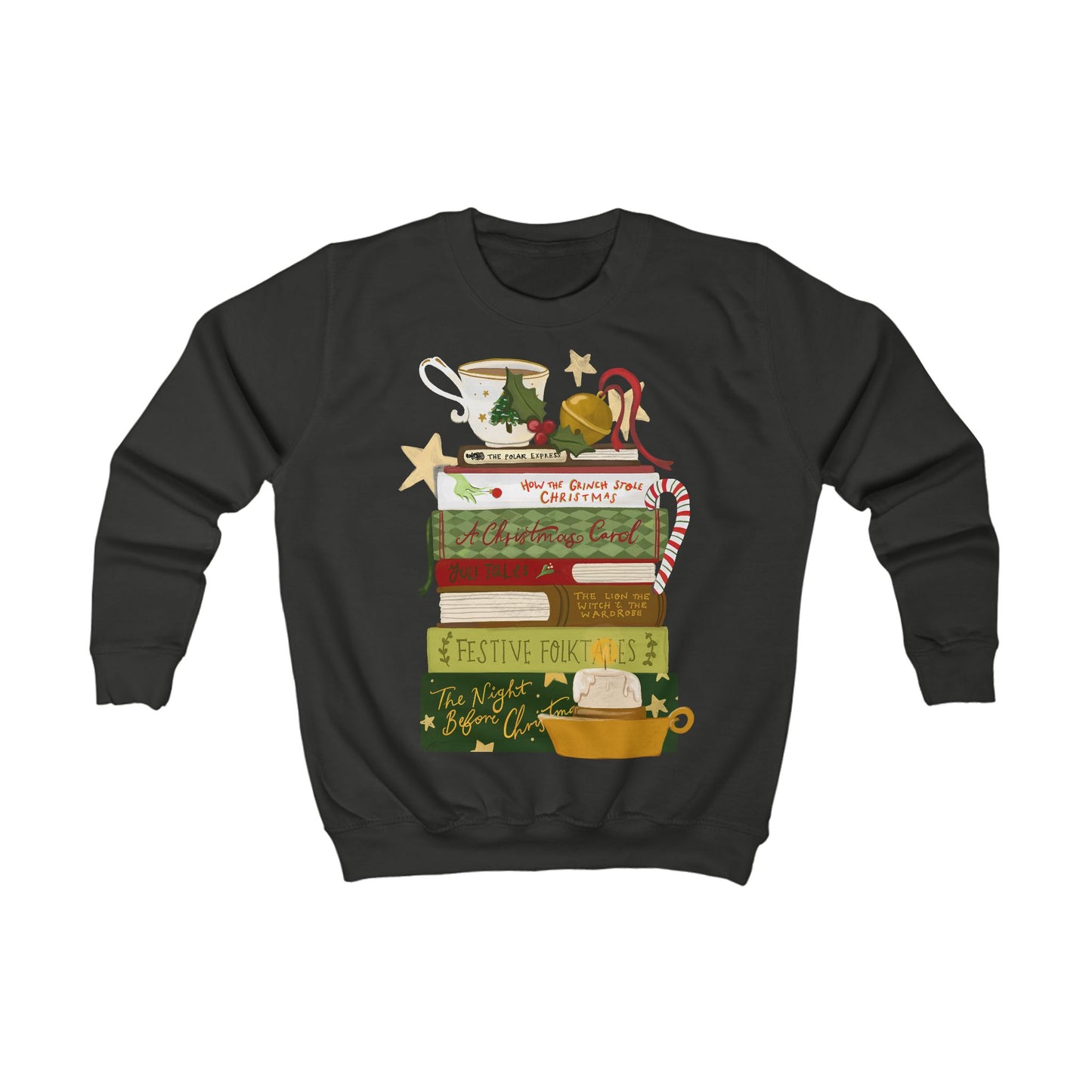 Kids Festive Tales Book Stack Sweatshirt