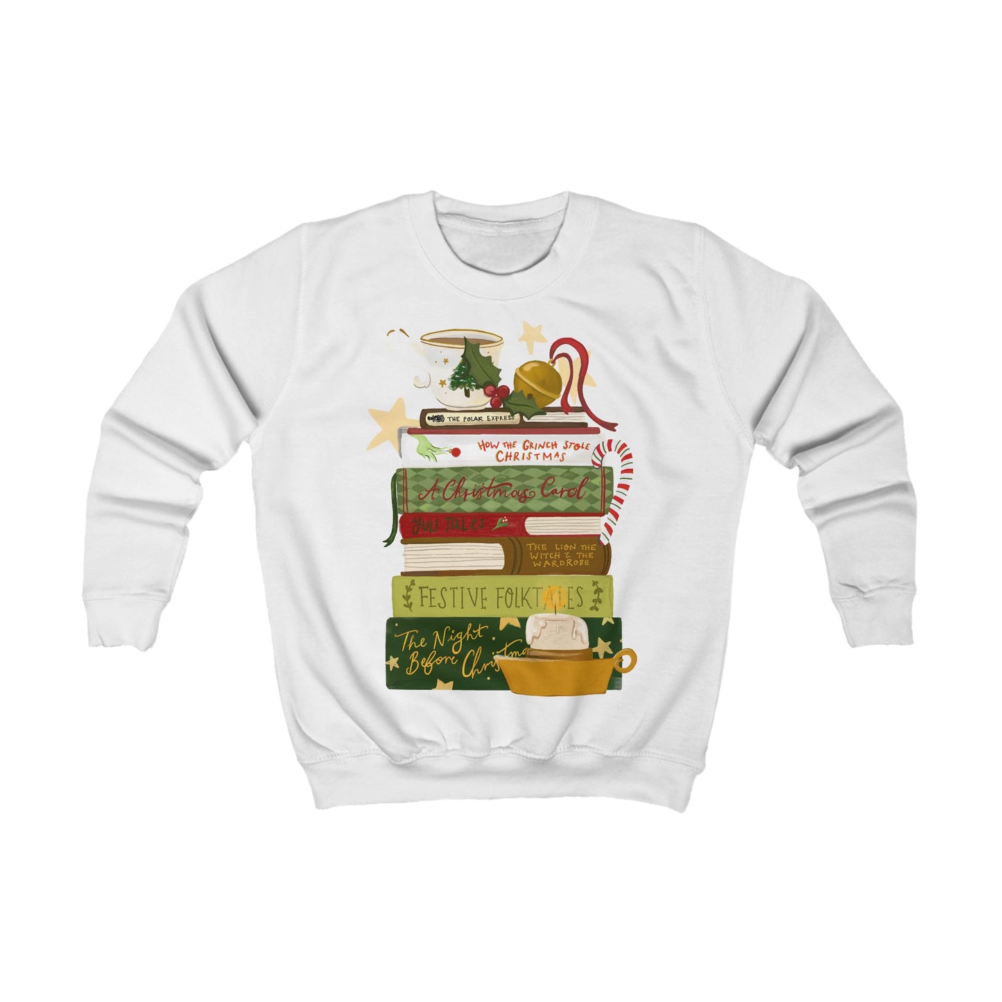 Kids Festive Tales Book Stack Sweatshirt