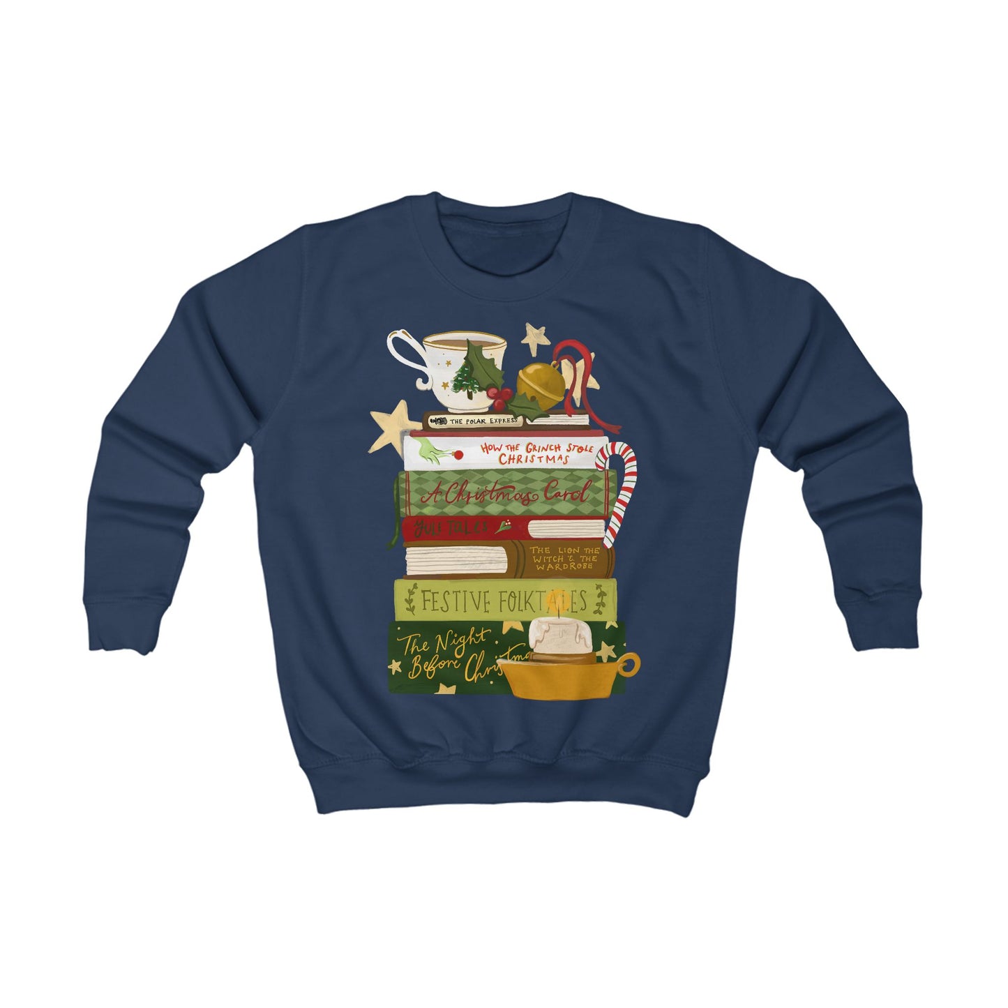 Kids Festive Tales Book Stack Sweatshirt