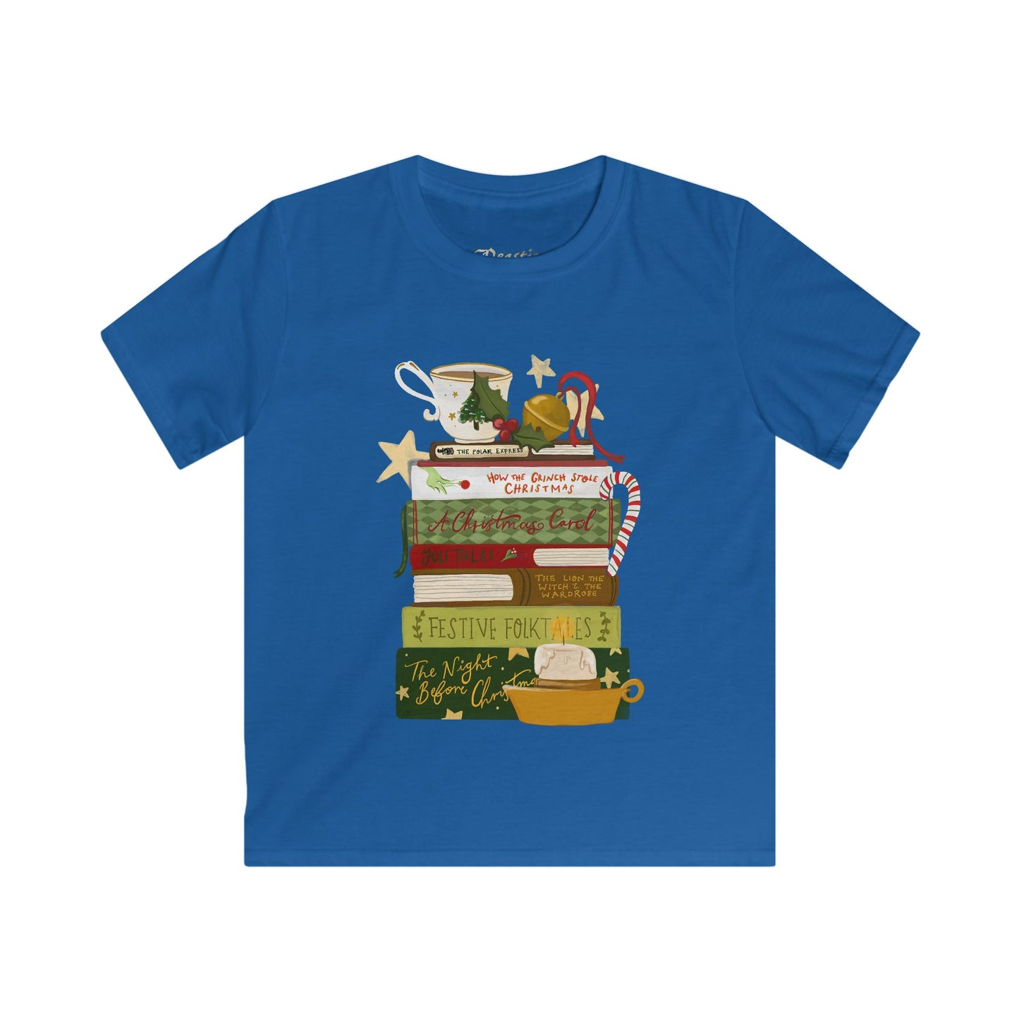 Kids Festive Book Stack Tee