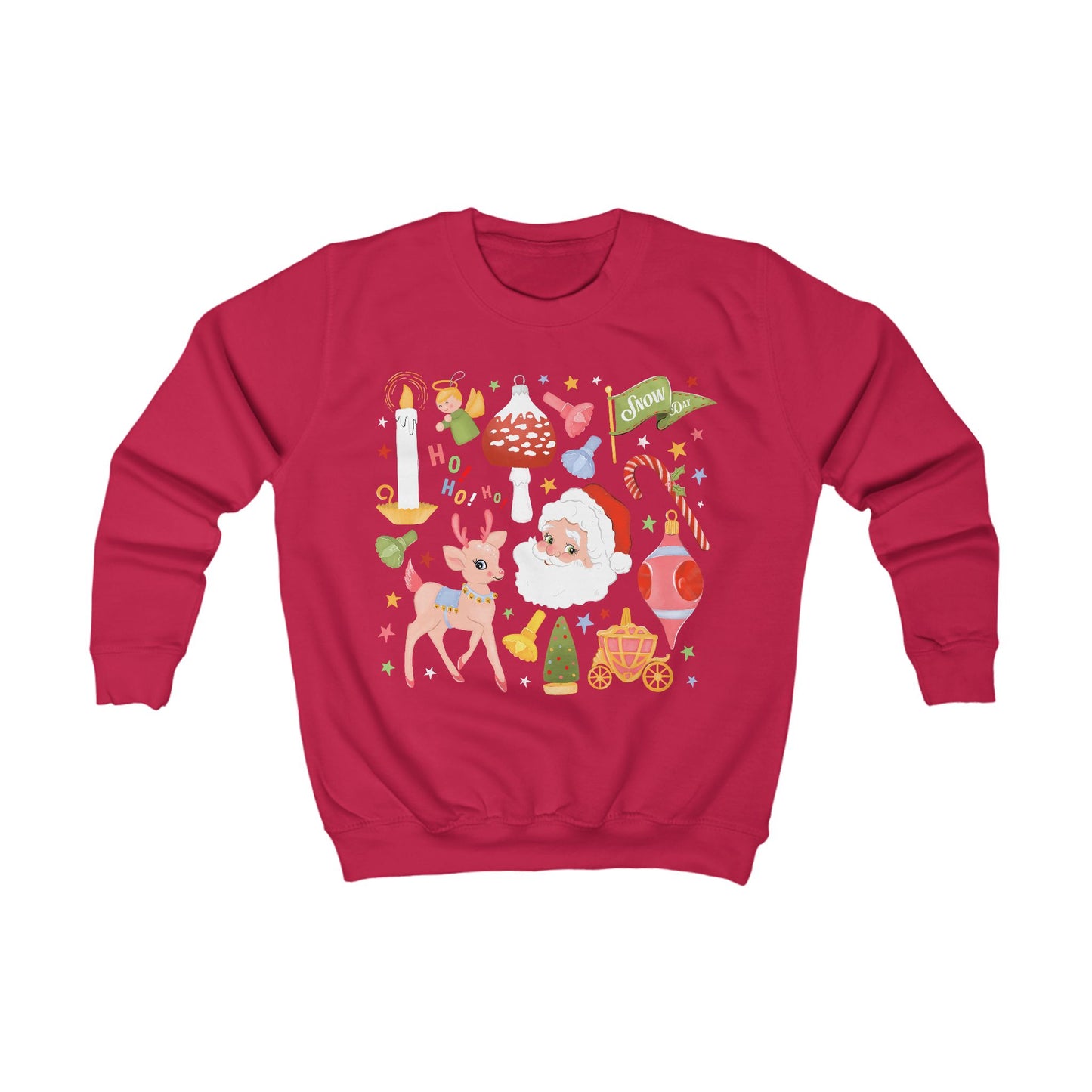 A Very Retro Christmas Kids Sweatshirt