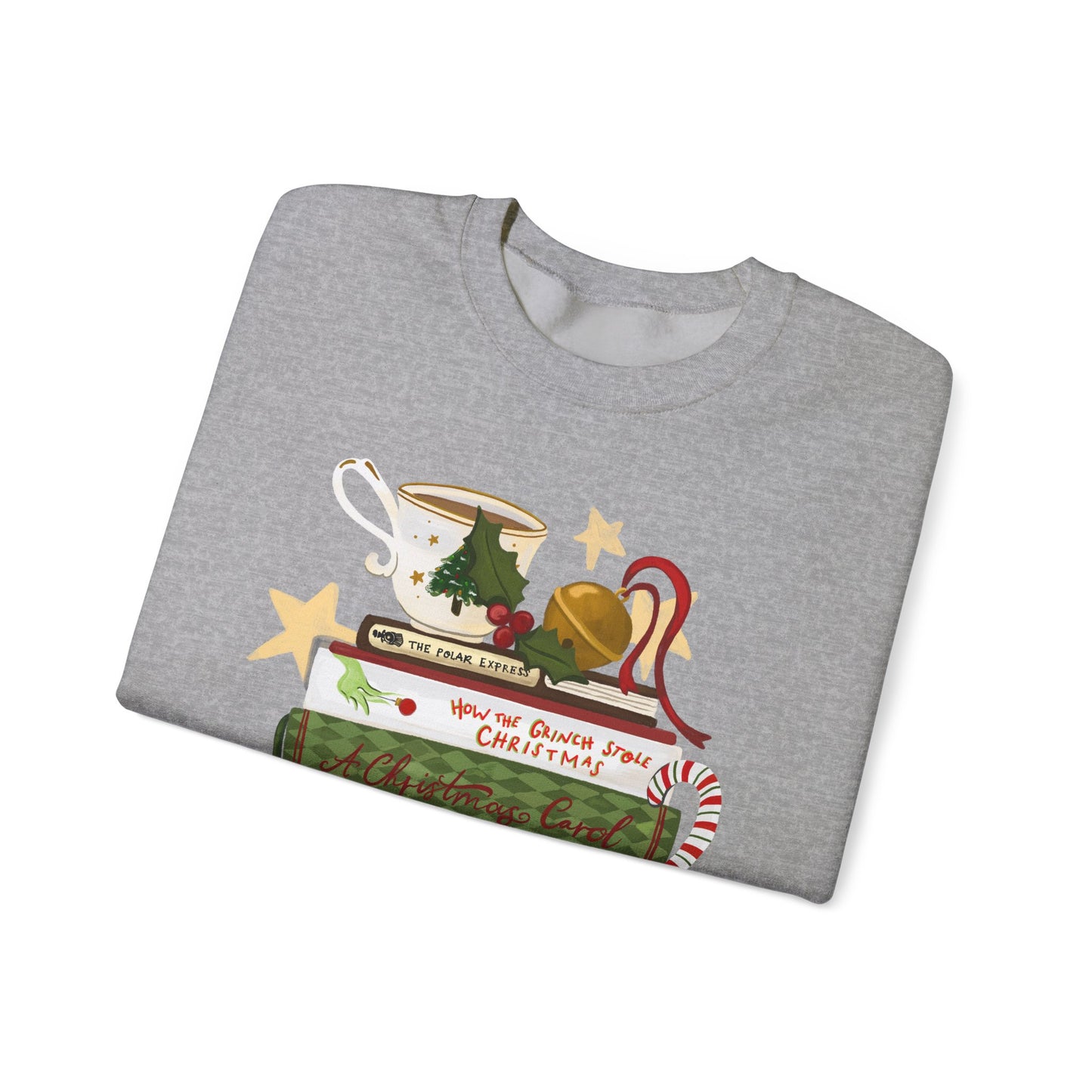 Festive Tales Bookstack Crewneck Sweatshirt