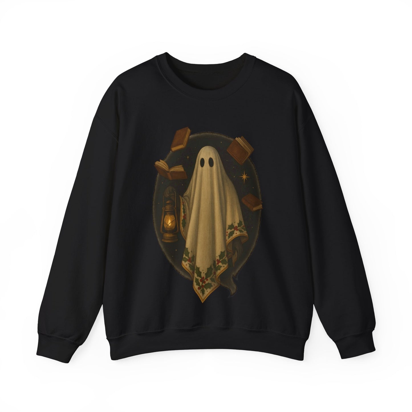 Ghosts of Christmas Books Crewneck Sweatshirt