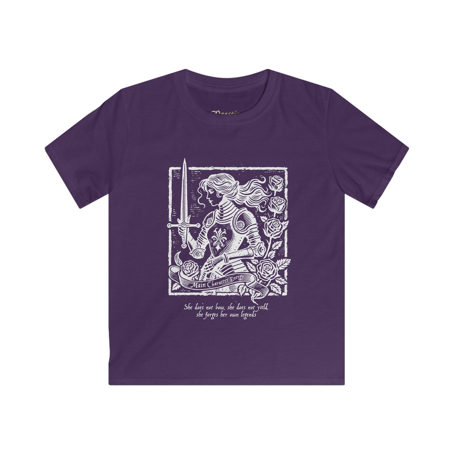 Main Character Lady Knight Kids Tee