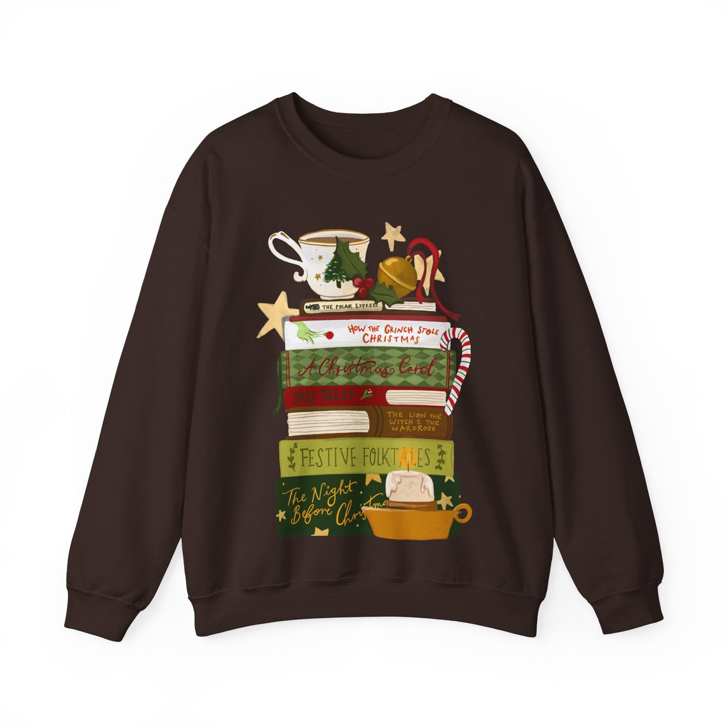 Festive Tales Bookstack Crewneck Sweatshirt